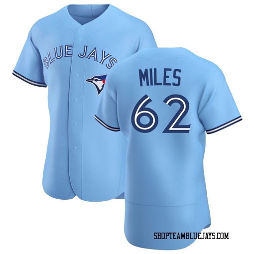Spencer Miles Men's Toronto Blue Jays Blue Authentic Powder Alternate Jersey