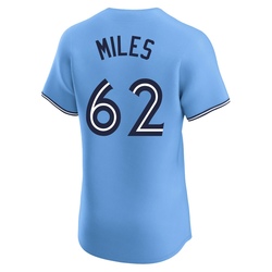 Spencer Miles Men's Toronto Blue Jays Blue Elite Powder Alternate Jersey