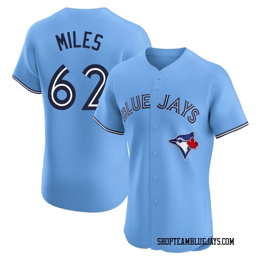 Spencer Miles Men's Toronto Blue Jays Blue Elite Powder Alternate Jersey