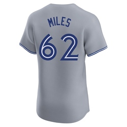 Spencer Miles Men's Toronto Blue Jays Gray Elite Road Jersey