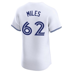 Spencer Miles Men's Toronto Blue Jays White Elite Home Jersey