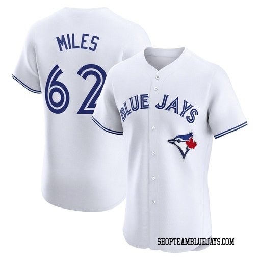 Spencer Miles Men's Toronto Blue Jays White Elite Home Jersey