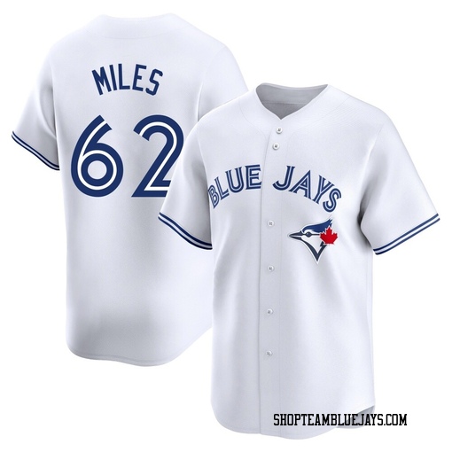 Spencer Miles Men's Toronto Blue Jays White Limited Home Jersey