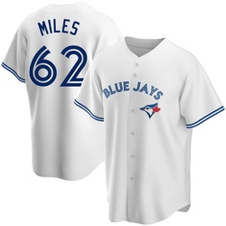 Spencer Miles Men's Toronto Blue Jays White Replica Home Jersey