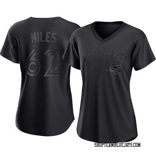 Spencer Miles Women's Toronto Blue Jays Black Replica Pitch Fashion Jersey