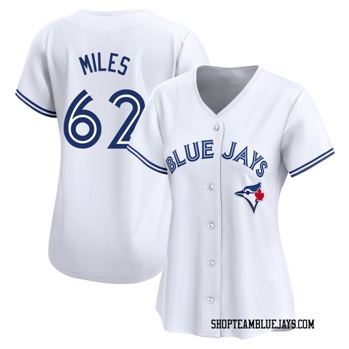 Spencer Miles Women's Toronto Blue Jays White Limited Home Jersey