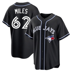 Spencer Miles Youth Toronto Blue Jays Black Replica Fashion Out Jersey