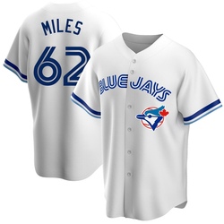 Spencer Miles Youth Toronto Blue Jays White Replica Home Cooperstown Collection Jersey