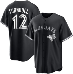 Spencer Turnbull Men's Toronto Blue Jays White Replica Black/ Jersey