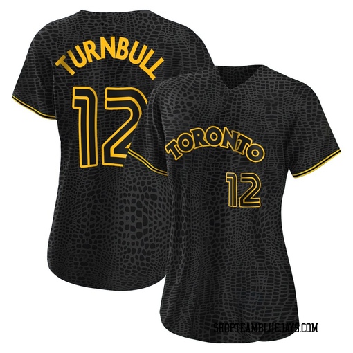 Spencer Turnbull Women's Toronto Blue Jays Black Authentic Snake Skin City Jersey