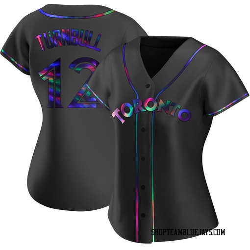 Spencer Turnbull Women's Toronto Blue Jays Black Holographic Replica Alternate Jersey