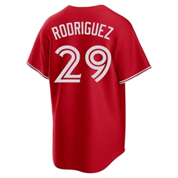 Yariel Rodriguez Youth Toronto Blue Jays Red Replica Canada Day Jersey